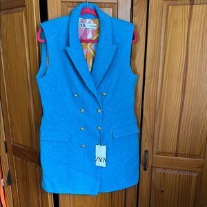 Zara Double Breasted Vest with Notched Lapels - New With Tags